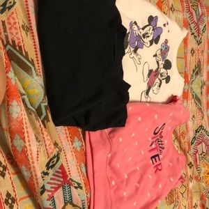 2 sweatshirts an one long sleeve black shirt